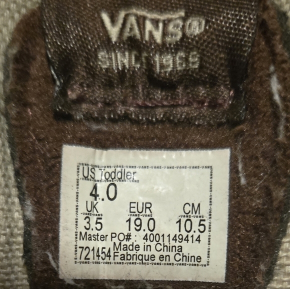 Vans Kids Brown and Cream Sneakers - Picture 4 of 5